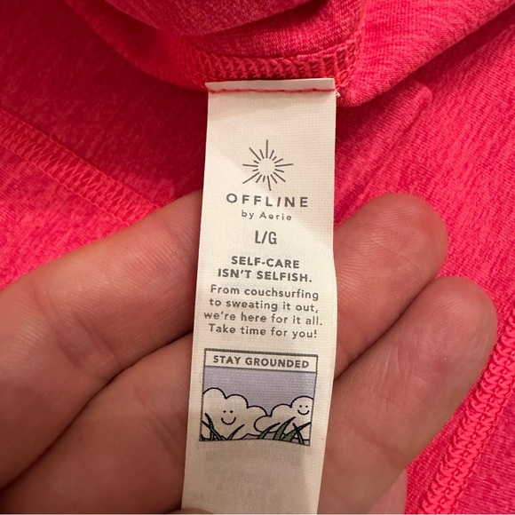 OFFLINE by Aerie Hugger Dress Athletic Tennis Asymmetric Hot Pink size large L - Picture 6 of 7